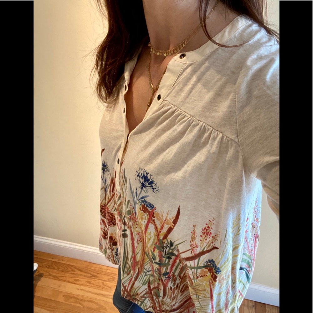 Anthropologie 3/4 sleeve top. NWOT